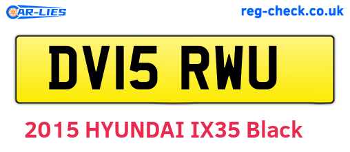 DV15RWU are the vehicle registration plates.