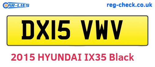 DX15VWV are the vehicle registration plates.