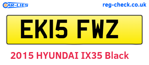 EK15FWZ are the vehicle registration plates.