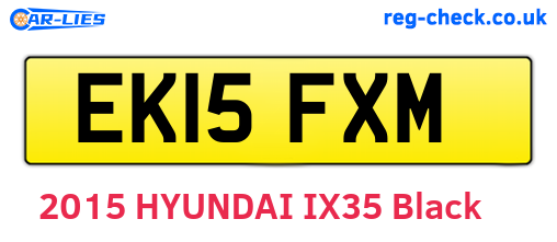 EK15FXM are the vehicle registration plates.