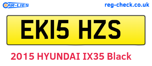 EK15HZS are the vehicle registration plates.