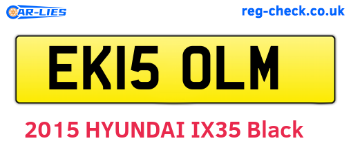 EK15OLM are the vehicle registration plates.