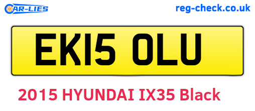 EK15OLU are the vehicle registration plates.