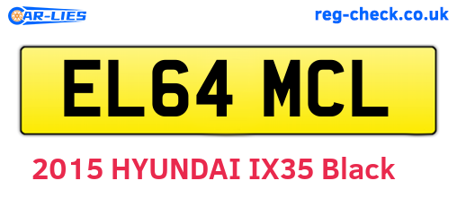 EL64MCL are the vehicle registration plates.