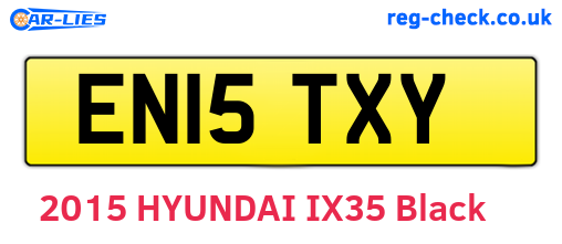EN15TXY are the vehicle registration plates.