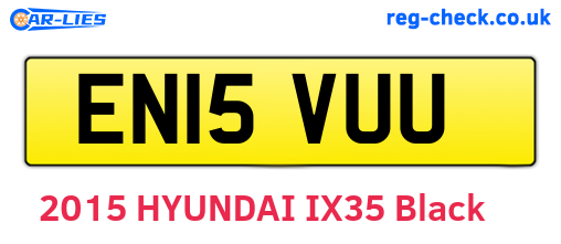 EN15VUU are the vehicle registration plates.