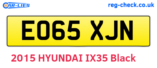 EO65XJN are the vehicle registration plates.