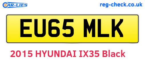 EU65MLK are the vehicle registration plates.