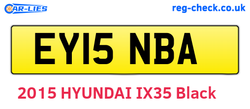 EY15NBA are the vehicle registration plates.