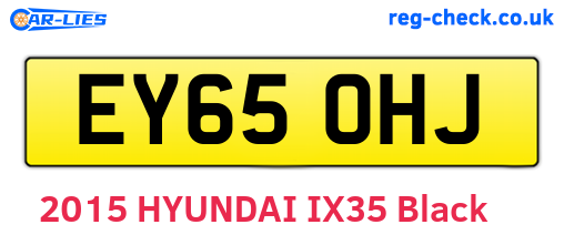EY65OHJ are the vehicle registration plates.