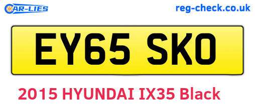 EY65SKO are the vehicle registration plates.