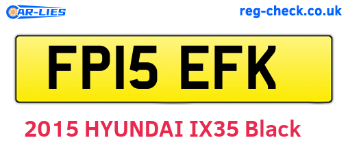 FP15EFK are the vehicle registration plates.