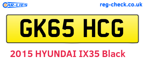 GK65HCG are the vehicle registration plates.