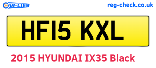 HF15KXL are the vehicle registration plates.