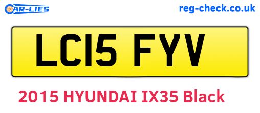 LC15FYV are the vehicle registration plates.