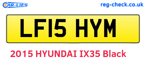 LF15HYM are the vehicle registration plates.