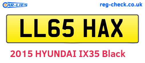 LL65HAX are the vehicle registration plates.