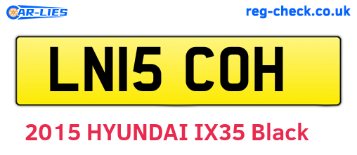 LN15COH are the vehicle registration plates.
