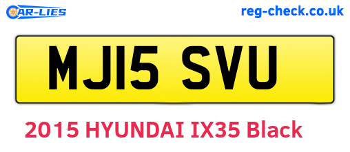 MJ15SVU are the vehicle registration plates.