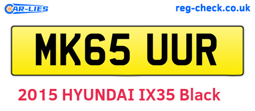 MK65UUR are the vehicle registration plates.