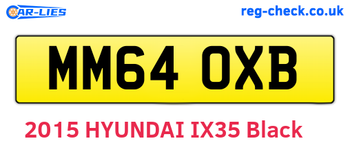 MM64OXB are the vehicle registration plates.