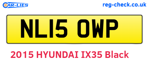 NL15OWP are the vehicle registration plates.