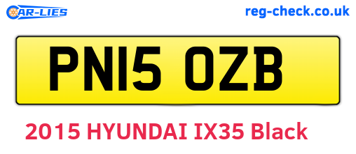 PN15OZB are the vehicle registration plates.