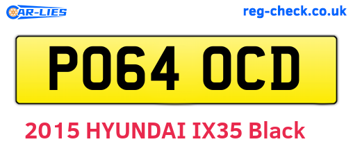PO64OCD are the vehicle registration plates.