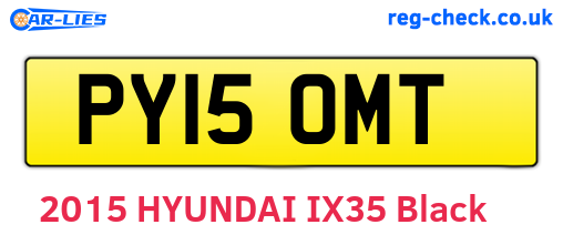 PY15OMT are the vehicle registration plates.