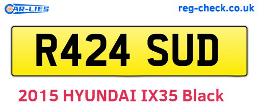 R424SUD are the vehicle registration plates.