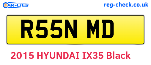 R55NMD are the vehicle registration plates.