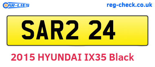 SAR224 are the vehicle registration plates.