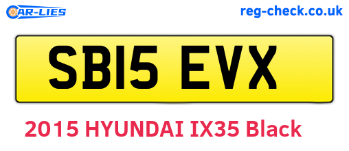 SB15EVX are the vehicle registration plates.