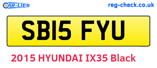 SB15FYU are the vehicle registration plates.