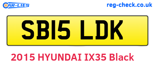 SB15LDK are the vehicle registration plates.