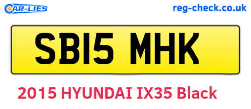 SB15MHK are the vehicle registration plates.