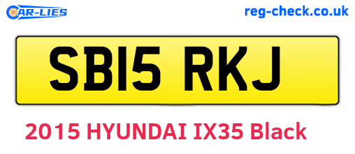 SB15RKJ are the vehicle registration plates.