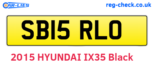 SB15RLO are the vehicle registration plates.