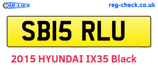 SB15RLU are the vehicle registration plates.