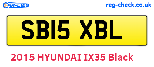 SB15XBL are the vehicle registration plates.