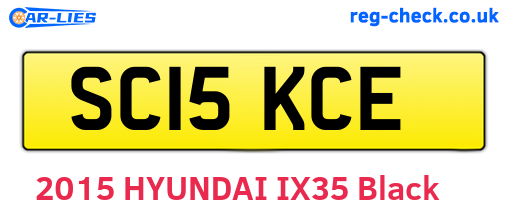 SC15KCE are the vehicle registration plates.
