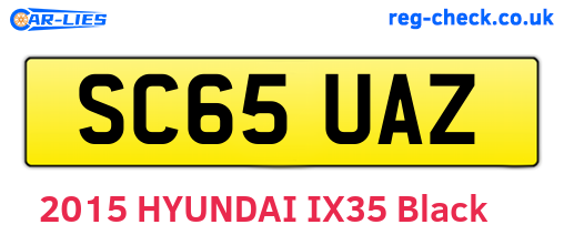 SC65UAZ are the vehicle registration plates.