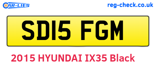 SD15FGM are the vehicle registration plates.