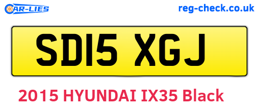 SD15XGJ are the vehicle registration plates.