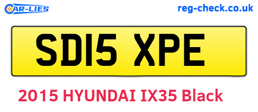 SD15XPE are the vehicle registration plates.