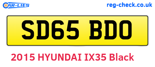 SD65BDO are the vehicle registration plates.