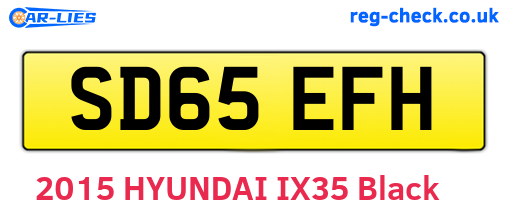 SD65EFH are the vehicle registration plates.