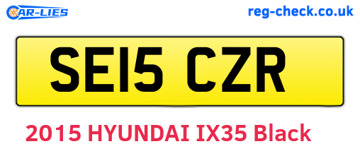 SE15CZR are the vehicle registration plates.