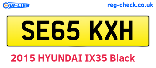 SE65KXH are the vehicle registration plates.
