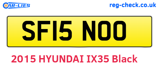 SF15NOO are the vehicle registration plates.